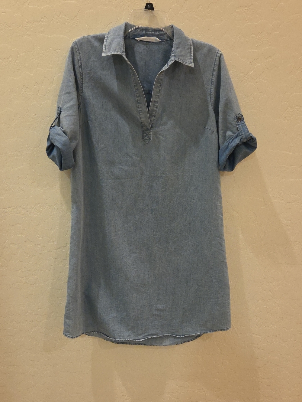 Given Kale Denim Mini Dress Size Medium Like New
